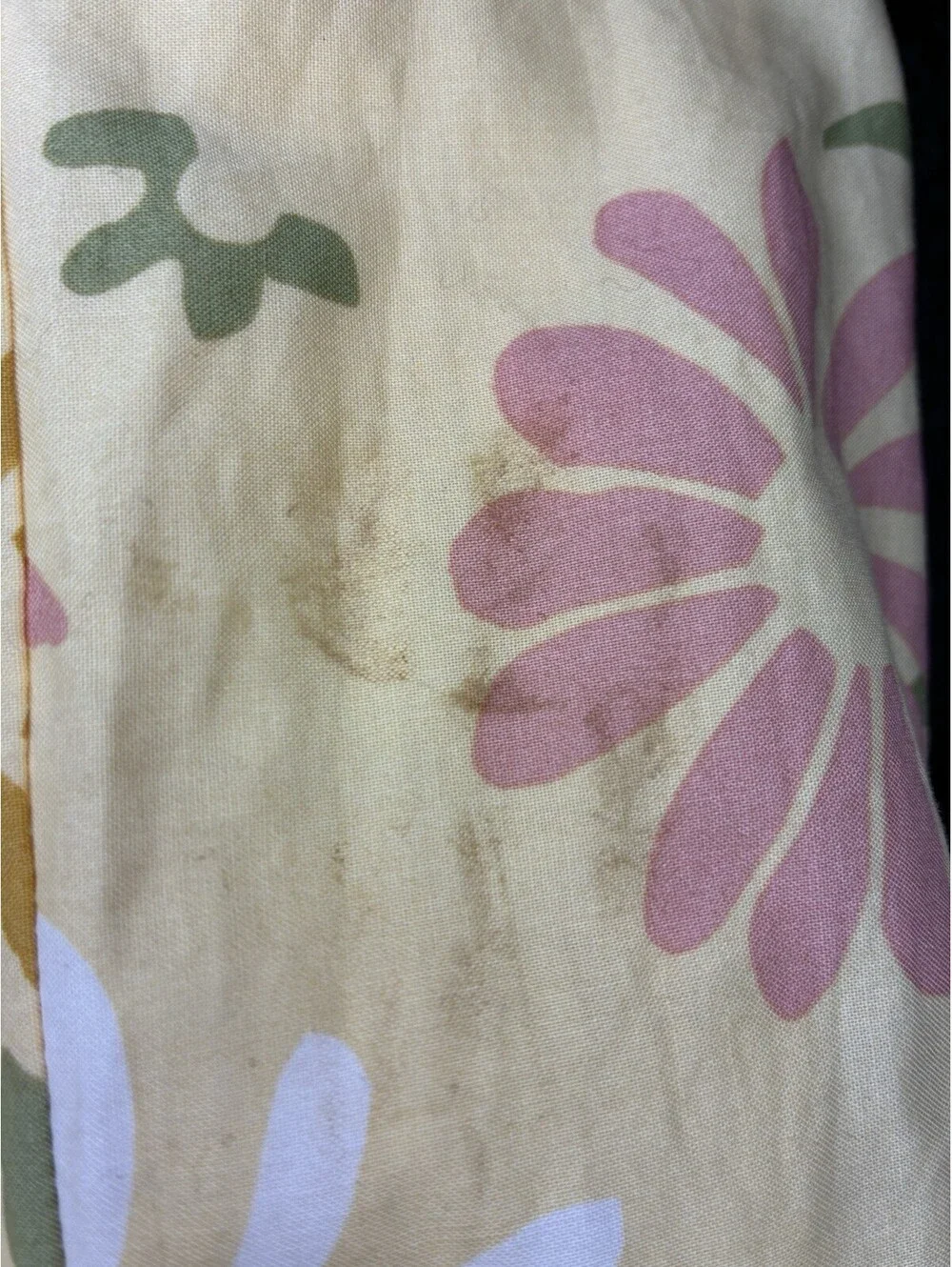 Carter’s Yellow Floral Toddler Dress Size 3T (small chocolate Stain)